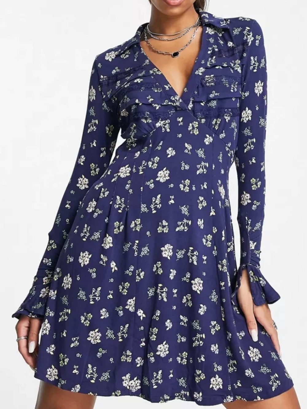 Free People “Good Days” Boho Floral Mini Dress